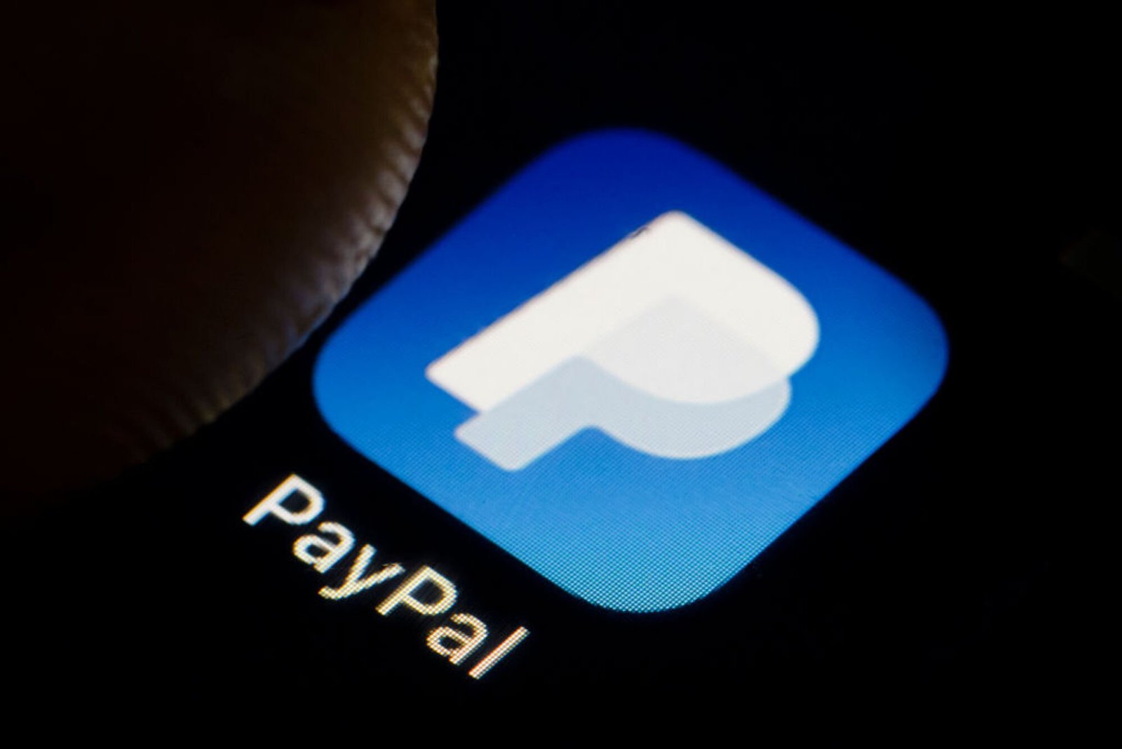 The PayPal app symbol on a smartphone screen. 